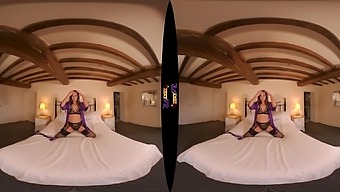 Purple Tease - Lingerie Striptease, Nylons - Sexlikereal