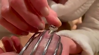 Chastity Belt First Time On His Dick And Ruined Orgasm