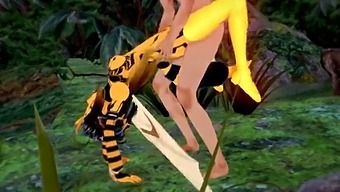 Anthro Bee Moans While She Is Getting Creampied
