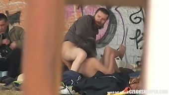 Pure Street Life Homeless Threesome Having Sex In Public