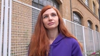 German Scout - Skinny Ginger Ukrainian Teen Lina Joy Pickup For Rough Casting Fuck