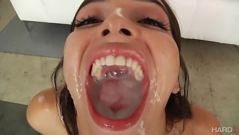 Teen Whore Swallows A Lot During Her First Blow Bang Home Tryout