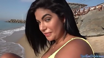 Big Ass Big Tits Babe Fucked Outdoors On The Beach In Public Pov