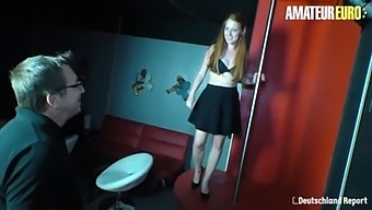 Deutschland Report - Sexy Hairy Slut Enjoys A Mature Cock In The Club
