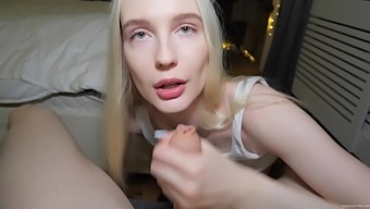 Homemade Pov Video Of A Blonde Chick Sucking A Large Dick