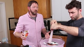 Hd Video Of Two Men Cooking And Consuming Food In The Kitchen, With A Fetish Twist.