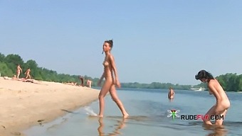 Sensual Young Nudist Hotties Secretly Filmed By A Voyeur