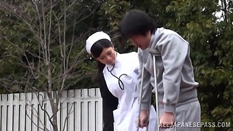 A Recording Of A Customer Copulating A Alluring Japanese Nurse Assistant.