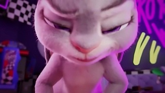 Frog-Bunny Judy Hopps Bounds Eagerly On A Huge Cock - 3d Animation