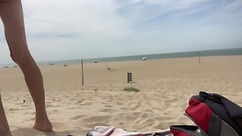 Amateur Beach Babe Takes On A Massive Dildo For Some Anal Fun