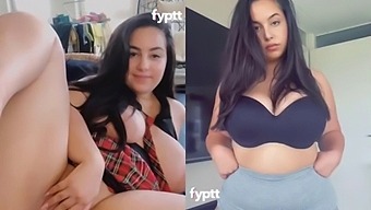 Naked Babe With Big Natural Tits Gets Naked And Wild In Tiktok Video