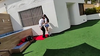 College Couple Gets Down And Dirty On The Roof