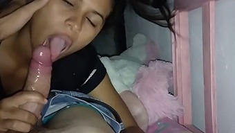 Submissive Teen Swallows All The Cum And Enjoys It