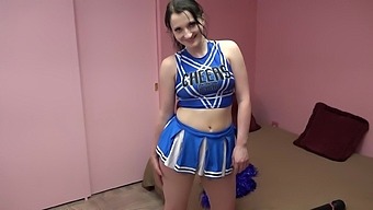 A Longhaired Cheerleader'S Masturbation And Blowjob In Pov