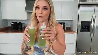 Tattooed Model Kali Roses Gets Her Hairy Pussy Penetrated In A Hardcore Kitchen Scene