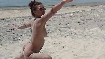 Outdoor Bikini Babe Gets Naked On The Beach