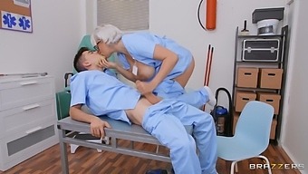 Mature Nurse With Big Boobs Gets Rough Anal Sex With Young Boy In Hd Video