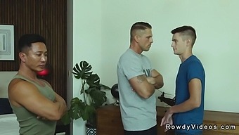 Amateur Gay Threesome With Cock And Blowjob Action