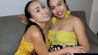 Big Breasted Thai Girlfriends Engage In Steamy Lesbian Activity In This Homemade Video
