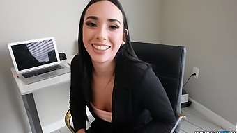 Latina Secretary Gaby Ortega'S Big Natural Tits And Ass Get Pounded In This Pov Video