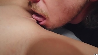 Handjob And Blowjob From A Stunning Blonde In A Hardcore Bedroom Scene