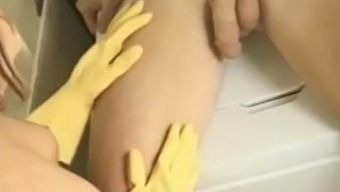Horny Hands And Rubber Gloves - A Handjob