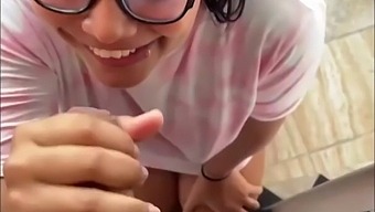 Cute Colombian Girl Receives A Facial After Giving A Blowjob In Public