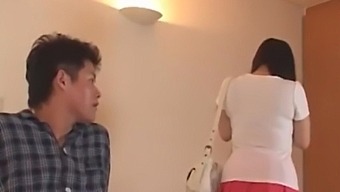 Japanese Mom In Customs Gives A Blowjob