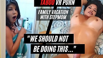Blowjob And Facial: A Taboo Experience With A Big Titted Stepmom