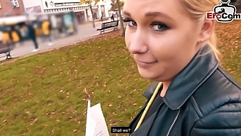 German Teen Slut Gets Her Pussy Pounded On A Public Date