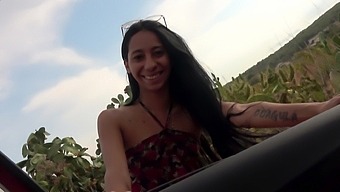 Long-Haired Amateur Sole Vargas Gives A Blowjob And Rides In A Car In High Definition