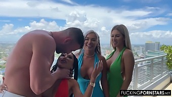 Maximo Garcia Enjoys A Threesome With Cj Miles, Hayley Davies, And Ema Karter In High Definition