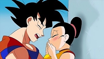Chi-Chi'S Deepthroat And Vagina Fuck With Son Goku In A Public Setting