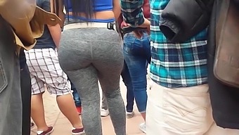 Big-Booty Latina Flaunts Her Assets In Public